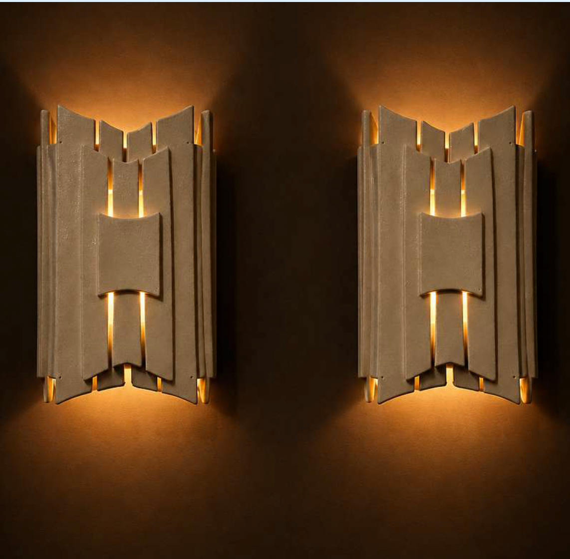 Ceramic EPI sconces by Adeline Delesalle
